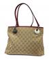 GUCCI (グッチ) トートバッグ ベージュ×ボルドー：15000円