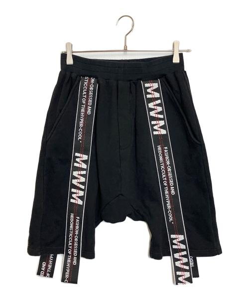 mod wave movement（モッド ウェイブ ムーブメント）mod wave movement (モッド ウェイブ ムーブメント) サイドラインスウェットハーフパンツ ブラック サイズ:Sの古着・服飾アイテム