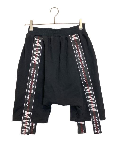 mod wave movement（モッド ウェイブ ムーブメント）mod wave movement (モッド ウェイブ ムーブメント) サイドラインスウェットハーフパンツ ブラック サイズ:Sの古着・服飾アイテム