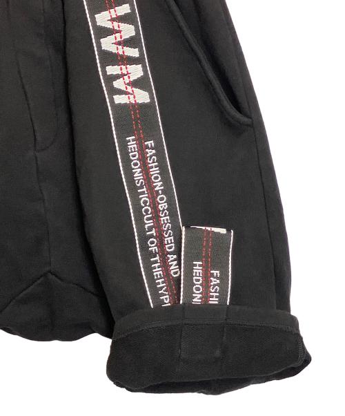 mod wave movement（モッド ウェイブ ムーブメント）mod wave movement (モッド ウェイブ ムーブメント) サイドラインスウェットハーフパンツ ブラック サイズ:Sの古着・服飾アイテム