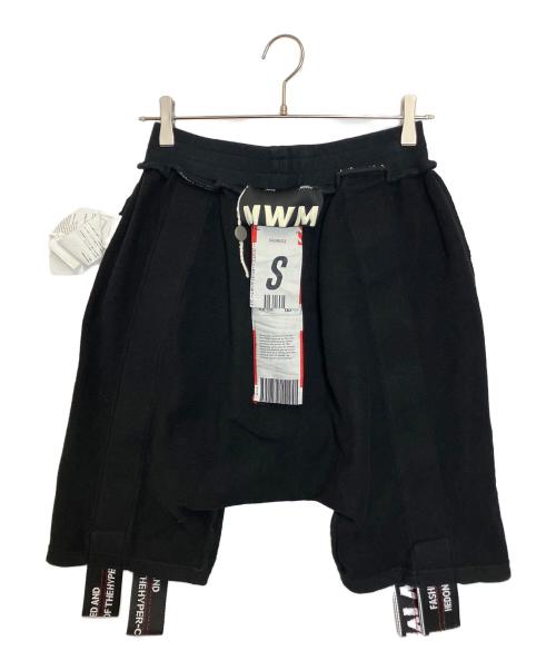 mod wave movement（モッド ウェイブ ムーブメント）mod wave movement (モッド ウェイブ ムーブメント) サイドラインスウェットハーフパンツ ブラック サイズ:Sの古着・服飾アイテム