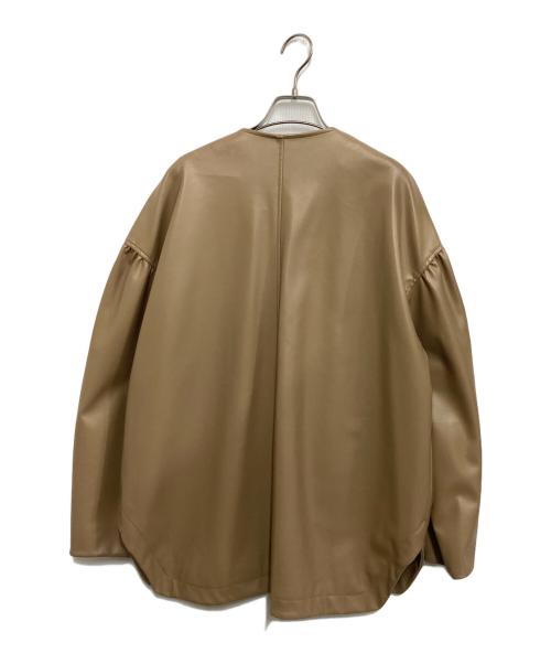 CLANE（クラネ）CLANE (クラネ) フェイクレザージャケット ブラウン サイズ:２の古着・服飾アイテム