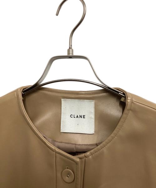 CLANE（クラネ）CLANE (クラネ) フェイクレザージャケット ブラウン サイズ:２の古着・服飾アイテム