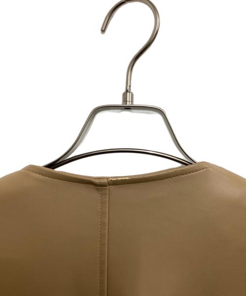 CLANE（クラネ）CLANE (クラネ) フェイクレザージャケット ブラウン サイズ:２の古着・服飾アイテム