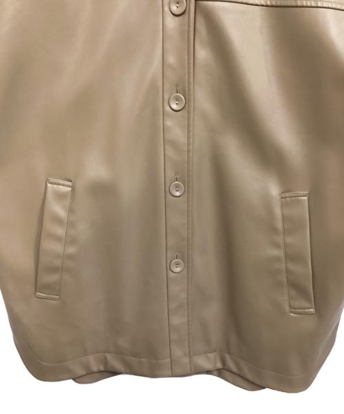 CLANE（クラネ）CLANE (クラネ) フェイクレザージャケット ブラウン サイズ:２の古着・服飾アイテム