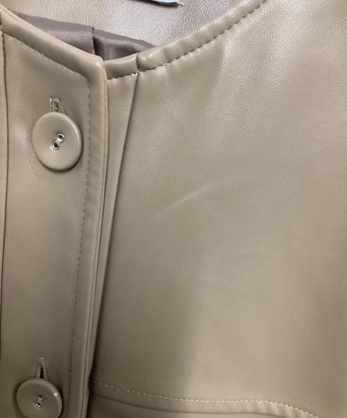 CLANE（クラネ）CLANE (クラネ) フェイクレザージャケット ブラウン サイズ:２の古着・服飾アイテム