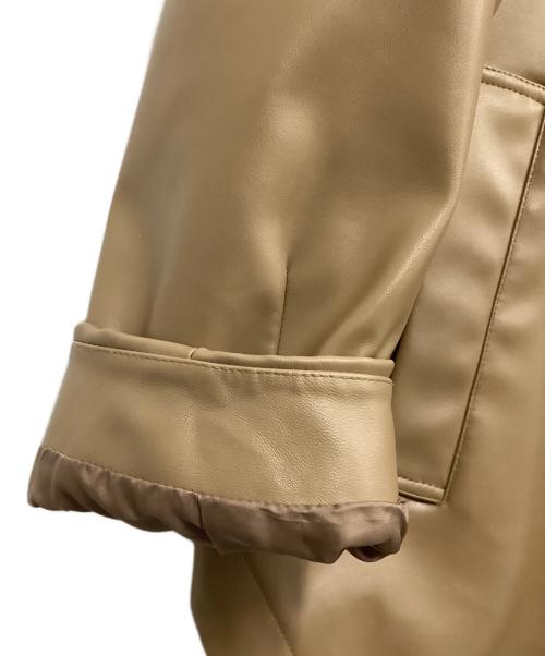 CLANE（クラネ）CLANE (クラネ) フェイクレザージャケット ブラウン サイズ:２の古着・服飾アイテム