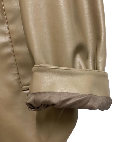 CLANE（クラネ）CLANE (クラネ) フェイクレザージャケット ブラウン サイズ:２の古着・服飾アイテム