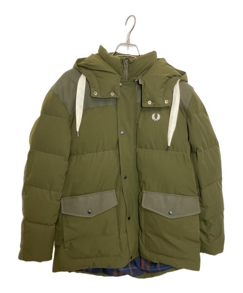 FRED PERRY（フレッドペリー）FRED PERRY (フレッドペリー) ダウンジャケット カーキ サイズ:Mの古着・服飾アイテム