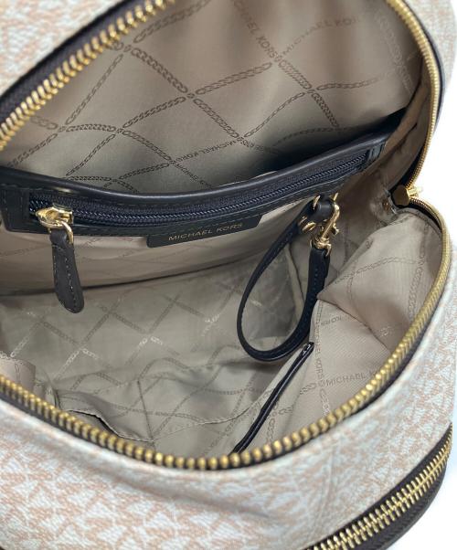 MICHAEL KORS（マイケル・コース）MICHAEL KORS (マイケル・コース) リュック ベージュ×ブラウンの古着・服飾アイテム