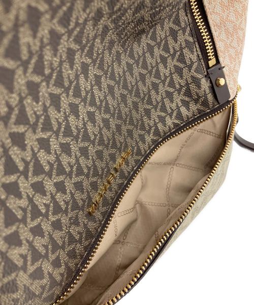 MICHAEL KORS（マイケル・コース）MICHAEL KORS (マイケル・コース) リュック ベージュ×ブラウンの古着・服飾アイテム
