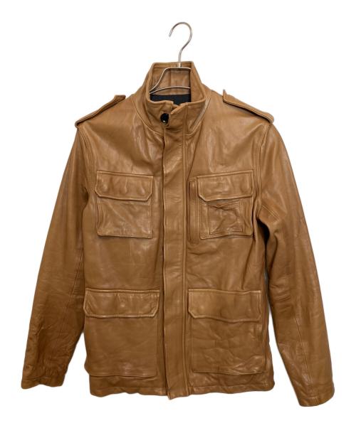 attack the mind 7（アタックザマインドセブン）attack the mind 7 (アタックザマインドセブン) wash leater oxhide SAFARI jacket キャメル サイズ:2の古着・服飾アイテム