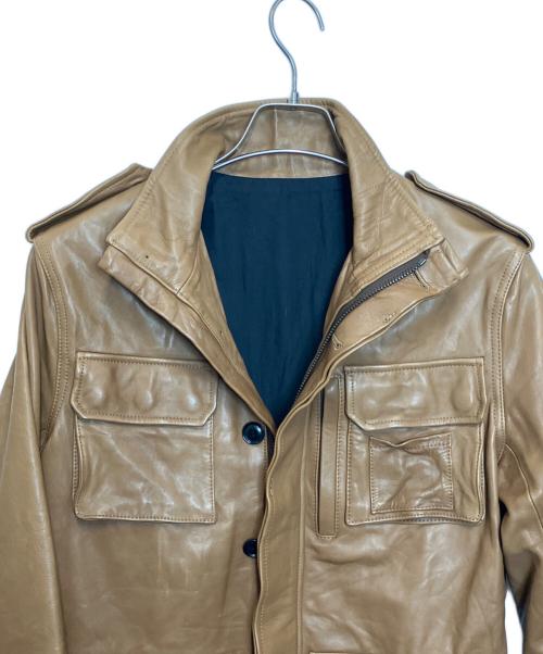 attack the mind 7（アタックザマインドセブン）attack the mind 7 (アタックザマインドセブン) wash leater oxhide SAFARI jacket キャメル サイズ:2の古着・服飾アイテム