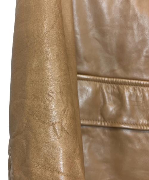 attack the mind 7（アタックザマインドセブン）attack the mind 7 (アタックザマインドセブン) wash leater oxhide SAFARI jacket キャメル サイズ:2の古着・服飾アイテム