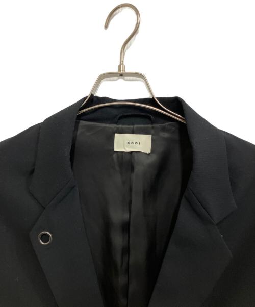 kooi（コーイ）kooi (コーイ) DROOP 2 BUTTON JACKET ブラック サイズ:Lの古着・服飾アイテム