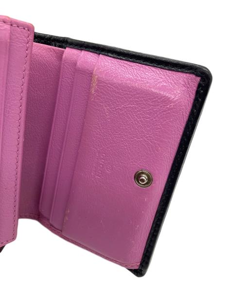 GUCCI（グッチ）GUCCI (グッチ) コンパクトウォレット グリーン×ピンク×イエローの古着・服飾アイテム