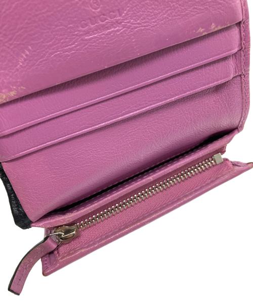 GUCCI（グッチ）GUCCI (グッチ) コンパクトウォレット グリーン×ピンク×イエローの古着・服飾アイテム