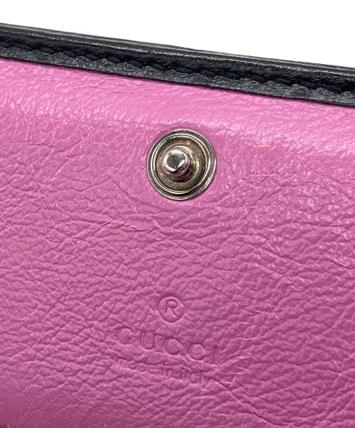 GUCCI（グッチ）GUCCI (グッチ) コンパクトウォレット グリーン×ピンク×イエローの古着・服飾アイテム
