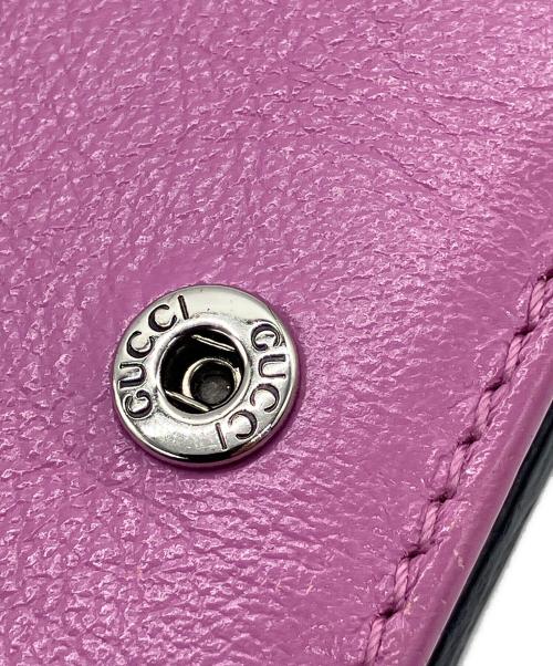 GUCCI（グッチ）GUCCI (グッチ) コンパクトウォレット グリーン×ピンク×イエローの古着・服飾アイテム