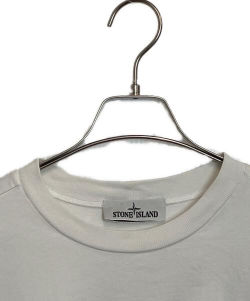 STONE ISLAND（ストーンアイランド）STONE ISLAND (ストーンアイランド) 長袖Tシャツ ホワイト サイズ:Mの古着・服飾アイテム