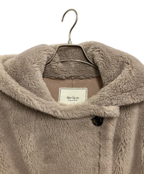 HER LIP TO（ハーリップトゥ）HER LIP TO (ハーリップトゥ) Fleur Shearling Boa Coat モカ サイズ:Sの古着・服飾アイテム