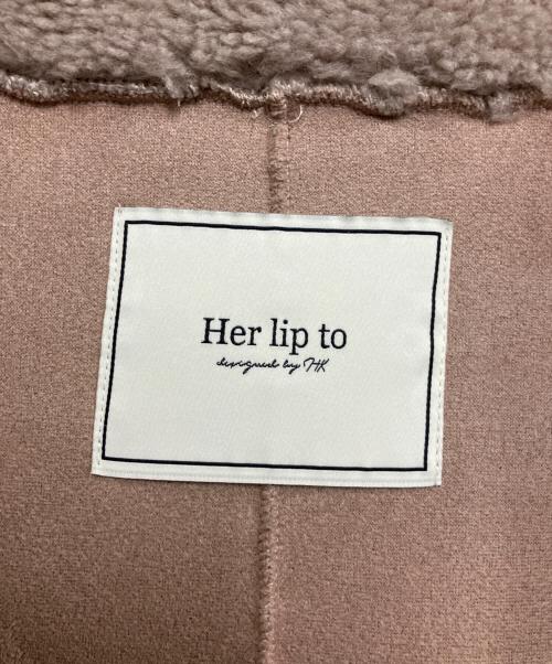 HER LIP TO（ハーリップトゥ）HER LIP TO (ハーリップトゥ) Fleur Shearling Boa Coat モカ サイズ:Sの古着・服飾アイテム