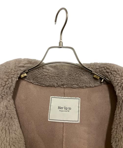 HER LIP TO（ハーリップトゥ）HER LIP TO (ハーリップトゥ) Fleur Shearling Boa Coat モカ サイズ:Sの古着・服飾アイテム