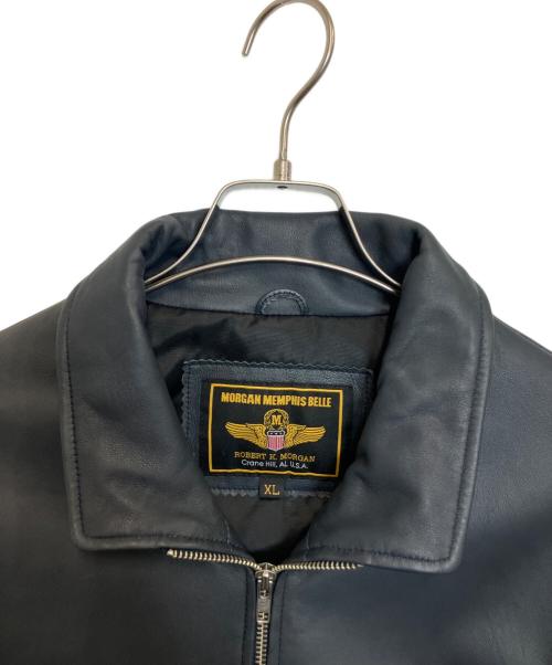 MORGAN MEMPHIS BELLE（モーガン メンフィス ベル）MORGAN MEMPHIS BELLE (モーガン メンフィス ベル) レザージャケット ブラック サイズ:XLの古着・服飾アイテム