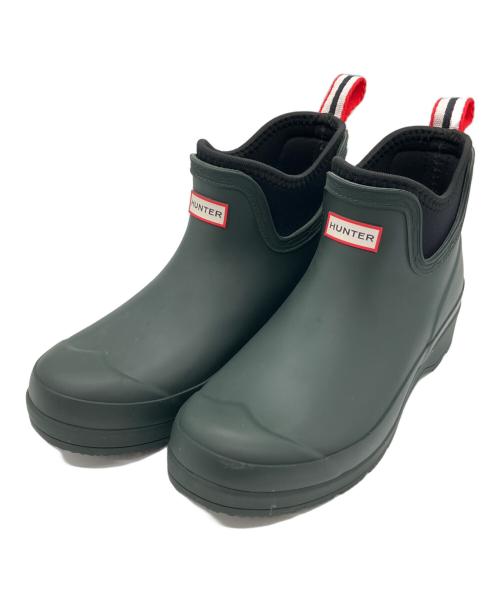 HUNTER（ハンター）HUNTER (ハンター) プレイ チェルシー ネオプレーン ブーツ モスグリーン サイズ:24の古着・服飾アイテム