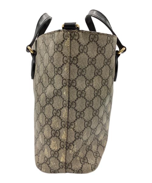 GUCCI（グッチ）GUCCI (グッチ) 2WAYバッグ ベージュ×ブラックの古着・服飾アイテム