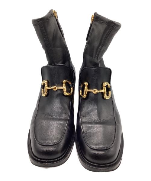 GUCCI（グッチ）GUCCI (グッチ) ホースビットアンクルブーツ ブラック サイズ:26cmの古着・服飾アイテム