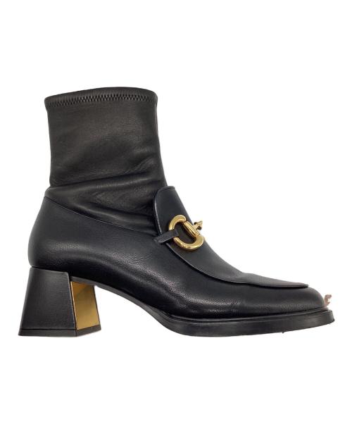 GUCCI（グッチ）GUCCI (グッチ) ホースビットアンクルブーツ ブラック サイズ:26cmの古着・服飾アイテム