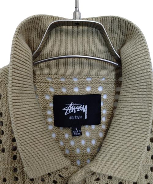 stussy（ステューシー）stussy (ステューシー) crochet shirts ベージュ サイズ:Sの古着・服飾アイテム