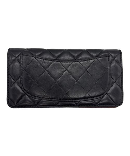 CHANEL（シャネル）CHANEL (シャネル) 2つ折り長財布 ブラックの古着・服飾アイテム