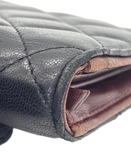 CHANEL（シャネル）CHANEL (シャネル) 2つ折り長財布 ブラックの古着・服飾アイテム