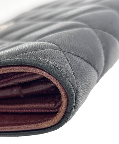 CHANEL（シャネル）CHANEL (シャネル) 2つ折り長財布 ブラックの古着・服飾アイテム