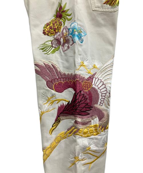 DOLCE & GABBANA（ドルチェ＆ガッバーナ）DOLCE & GABBANA (ドルチェ＆ガッバーナ) 刺繍パンツ ホワイト サイズ:Lの古着・服飾アイテム