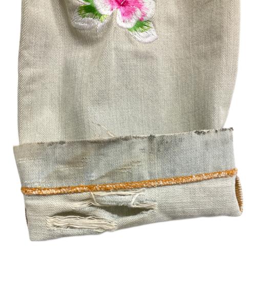 DOLCE & GABBANA（ドルチェ＆ガッバーナ）DOLCE & GABBANA (ドルチェ＆ガッバーナ) 刺繍デニムパンツ サックスブルー サイズ:XLの古着・服飾アイテム