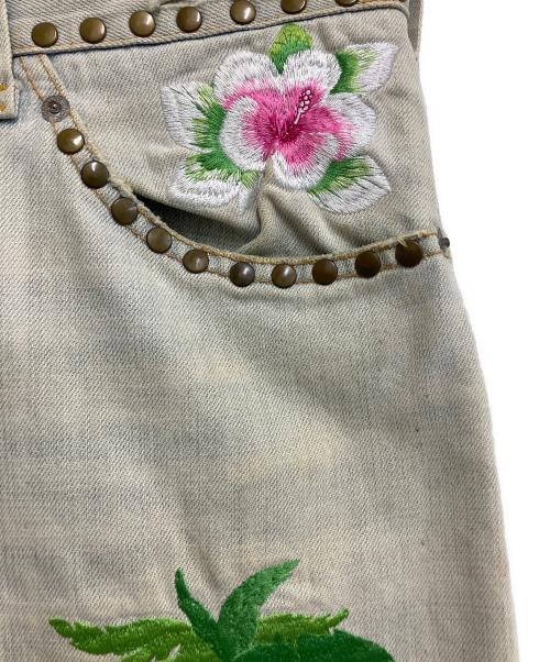 DOLCE & GABBANA（ドルチェ＆ガッバーナ）DOLCE & GABBANA (ドルチェ＆ガッバーナ) 刺繍デニムパンツ サックスブルー サイズ:XLの古着・服飾アイテム