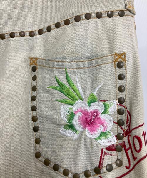 DOLCE & GABBANA（ドルチェ＆ガッバーナ）DOLCE & GABBANA (ドルチェ＆ガッバーナ) 刺繍デニムパンツ サックスブルー サイズ:XLの古着・服飾アイテム