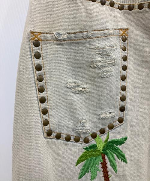 DOLCE & GABBANA（ドルチェ＆ガッバーナ）DOLCE & GABBANA (ドルチェ＆ガッバーナ) 刺繍デニムパンツ サックスブルー サイズ:XLの古着・服飾アイテム