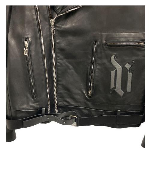 GIANNI VERSACE（ジャンニ・ヴェルサーチ）GIANNI VERSACE (ジャンニ・ヴェルサーチ) レザーライダースジャケット ブラック サイズ:Lの古着・服飾アイテム