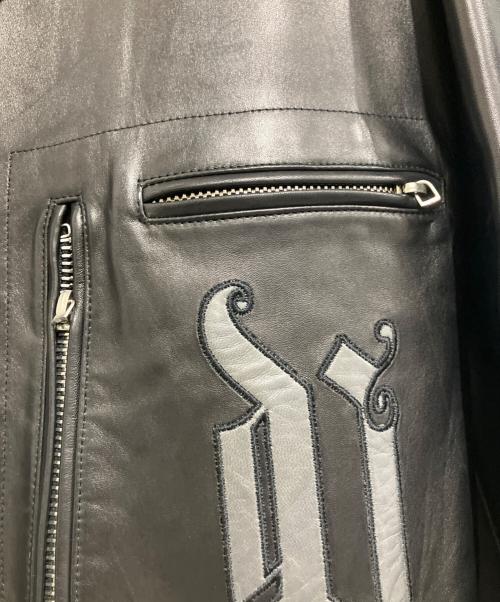 GIANNI VERSACE（ジャンニ・ヴェルサーチ）GIANNI VERSACE (ジャンニ・ヴェルサーチ) レザーライダースジャケット ブラック サイズ:Lの古着・服飾アイテム