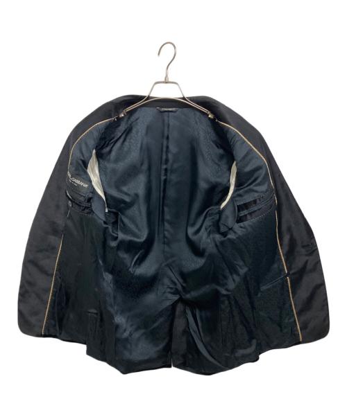 DOLCE & GABBANA（ドルチェ＆ガッバーナ）DOLCE & GABBANA (ドルチェ＆ガッバーナ) ベロアジャケット ブラック サイズ:Lの古着・服飾アイテム