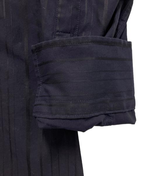 VERSACE（ヴェルサーチェ）VERSACE (ヴェルサーチェ) ストライプシャツ ネイビー サイズ:XXLの古着・服飾アイテム