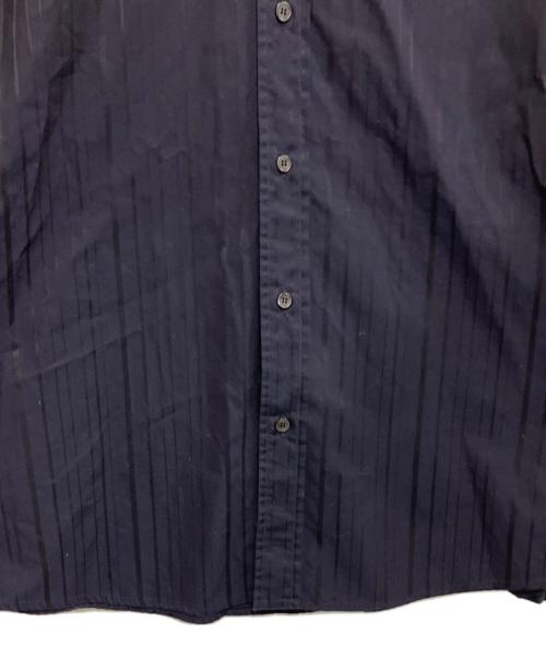 VERSACE（ヴェルサーチェ）VERSACE (ヴェルサーチェ) ストライプシャツ ネイビー サイズ:XXLの古着・服飾アイテム