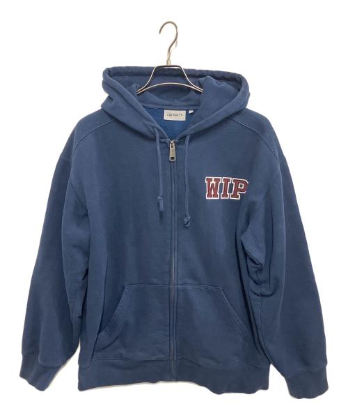Carhartt WIP（カーハート ワークインプログレス）Carhartt WIP (カーハートダブリューアイピー) ジップパーカー ブルー サイズ:Mの古着・服飾アイテム