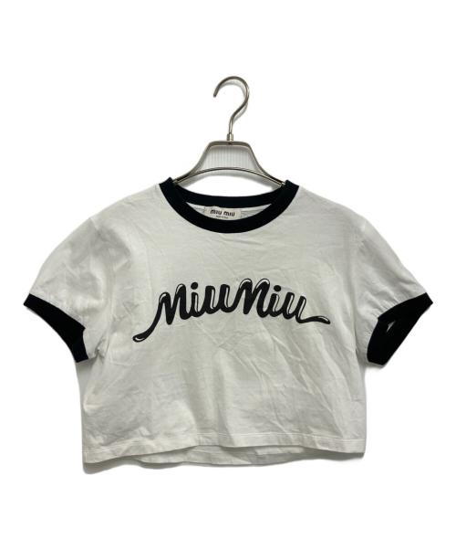 MIU MIU（ミュウミュウ）MIU MIU (ミュウミュウ) 半袖カットソー ホワイト サイズ:Lの古着・服飾アイテム