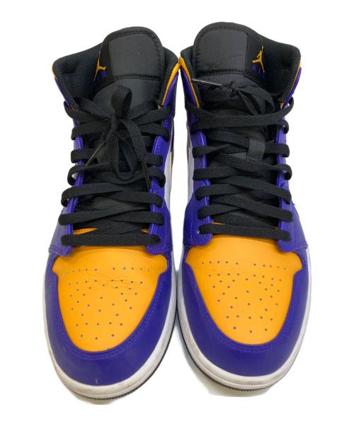 NIKE（ナイキ）NIKE (ナイキ) ハイカットスニーカー パープル×イエロー サイズ:28の古着・服飾アイテム