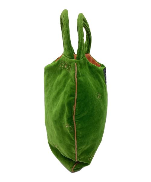 mina perhonen（ミナ ペルホネン）mina perhonen (ミナ ペルホネン) エッグバッグ グリーンの古着・服飾アイテム